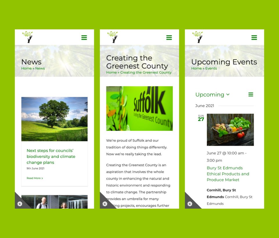 Green Suffolk Mobile Design