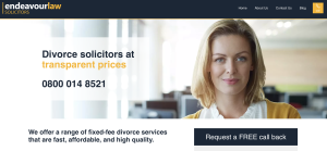 The home page of Endeavour Law's website