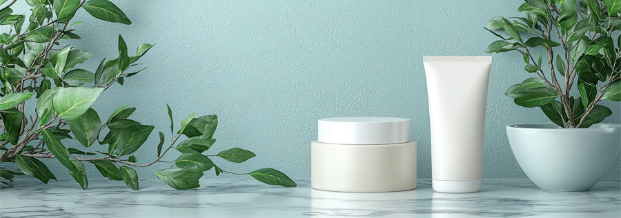 Cosmetic products, display Cosmetic products, display