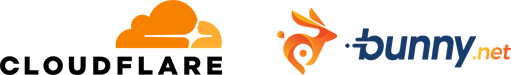 Cloudflare & Bunny.net logos